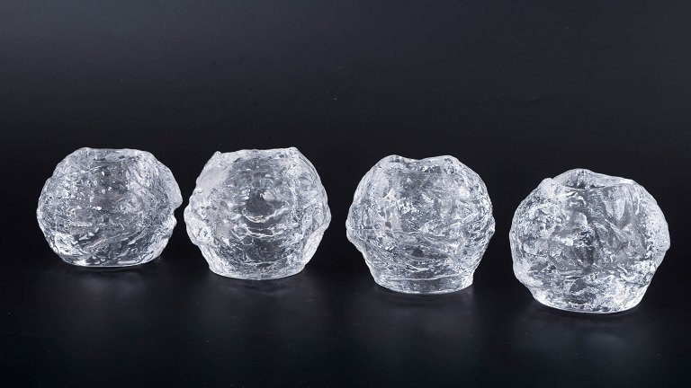 Ann Wolff for Kosta Boda, set of four tealight holders.