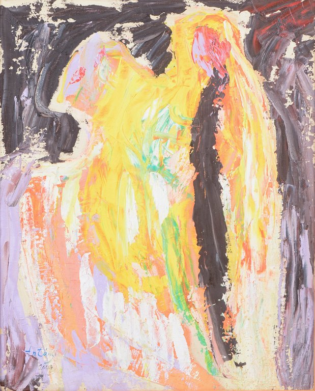 Imre Antonyi, oil painting, listed Swedish visual artist.