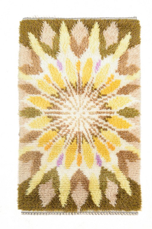 Swedish handwoven rya carpet.