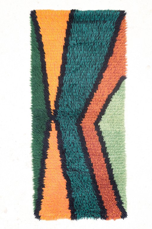 Swedish handwoven rya carpet.