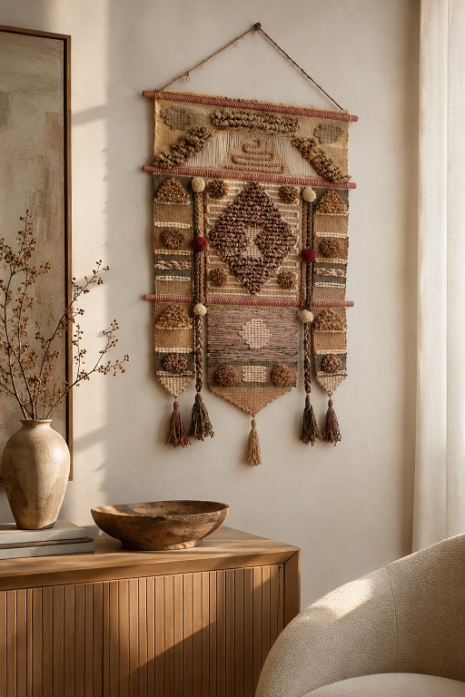 Swedish handwoven wall hanging.