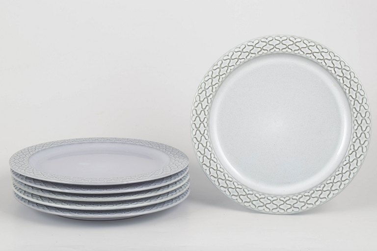 Jens Harald Quistgaard for Kronjyden / Bing & Grøndahl, set of six dinner plates.