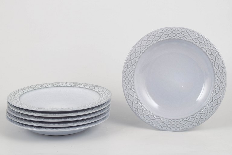 Jens Harald Quistgaard for Kronjyden / Bing & Grøndahl, set of six deep plates.