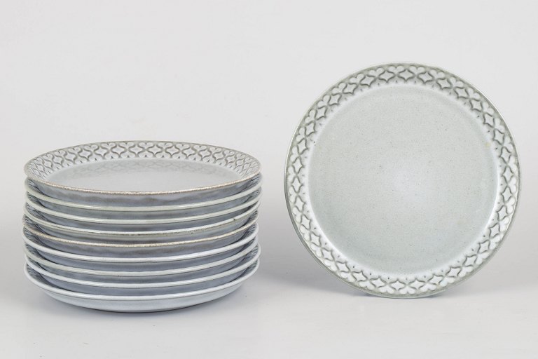 Jens Harald Quistgaard for Kronjyden / Bing & Grøndahl, set of ten side plates.