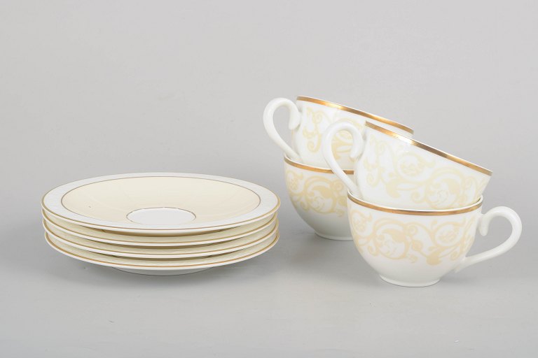 Villeroy & Boch, set of four coffee cups with saucers.