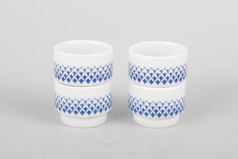 Lyngby/Danild, set of four egg cups.