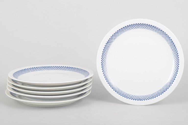 Lyngby/Danild, set of six lunch plates.