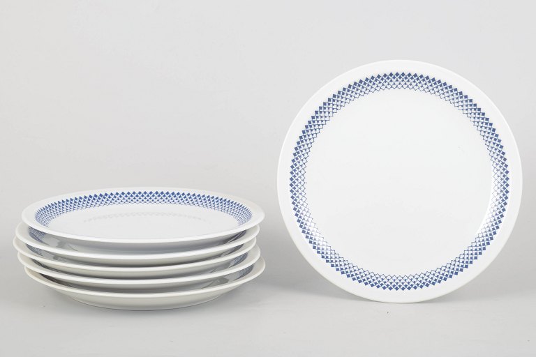 Lyngby/Danild, set of six lunch plates.