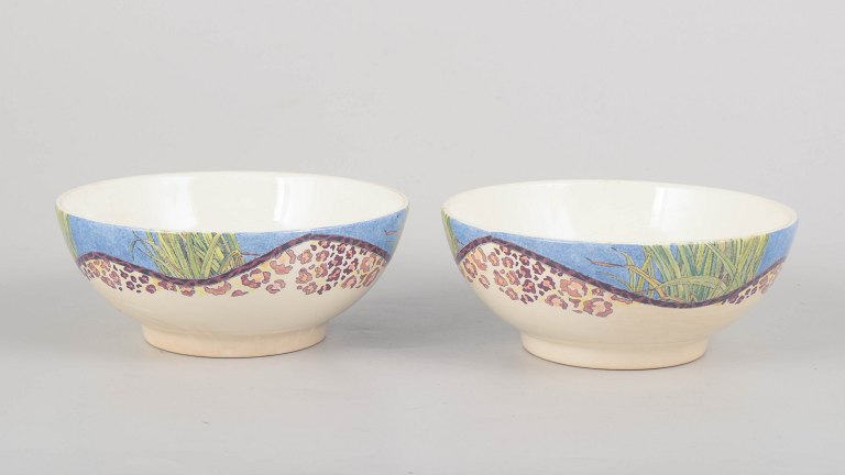 Gien, Savane, pair of bowls.
