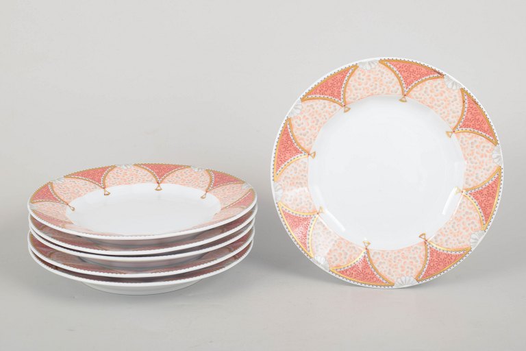 Royal Copenhagen, set of six Fairytale plates.