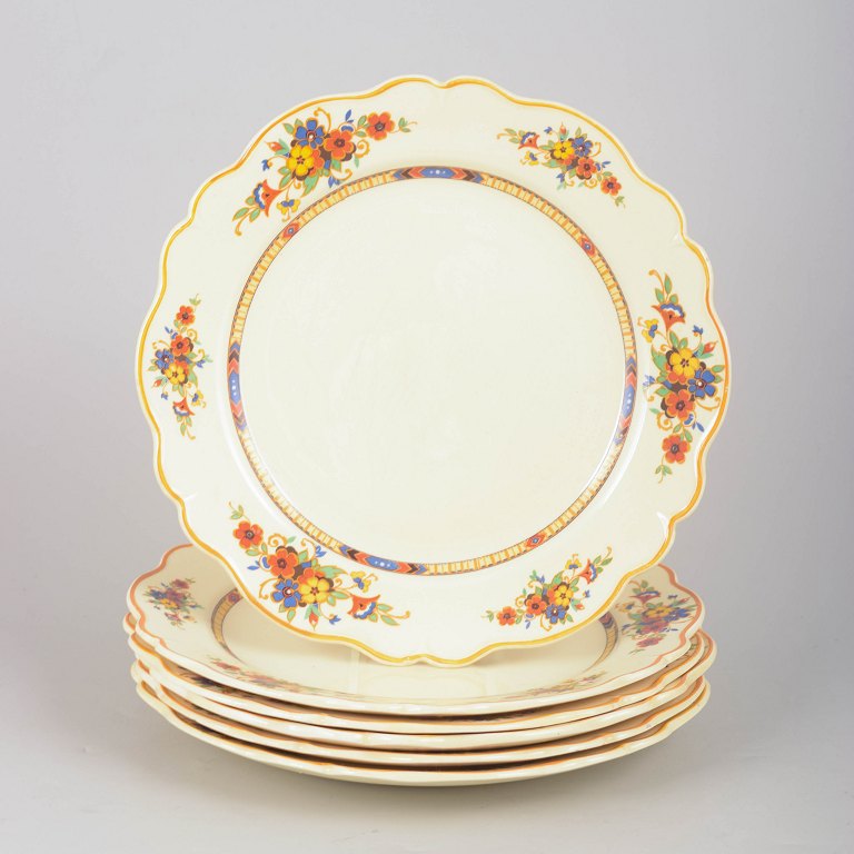 Adams England, set of six lunch plates.