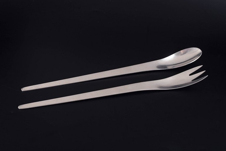 Arne Jacobsen for Georg Jensen, salad serving set.