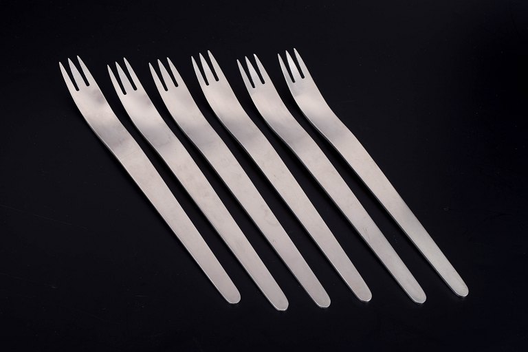 Arne Jacobsen for Anton Michelsen, set of six dinner forks.
