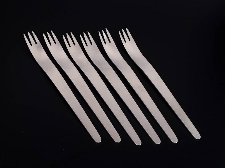 Arne Jacobsen for Anton Michelsen, set of six dinner forks.