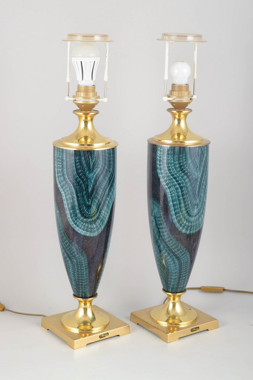 Le Dauphin, set of two table lamps.
