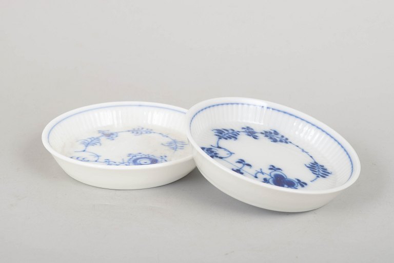 Royal Copenhagen Blue Fluted Plain, pair of coasters.