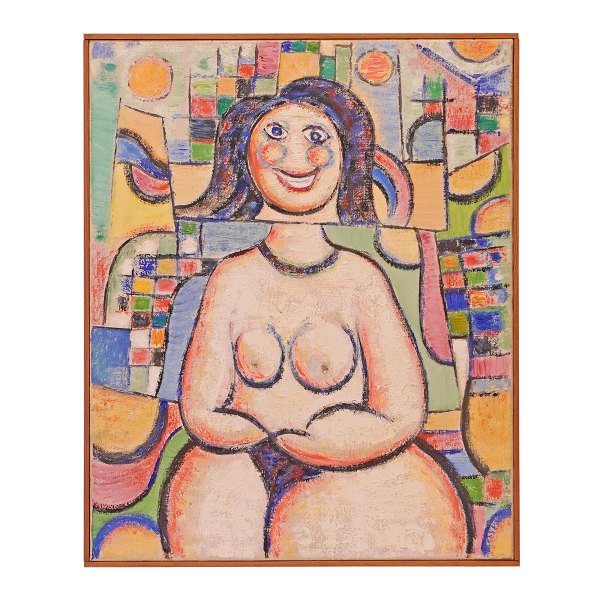 Erik Ortvad, 1917-2008, oil on canvas. Signed and dated 1967. Visible size: 60x48cm. With frame: 62x50cm