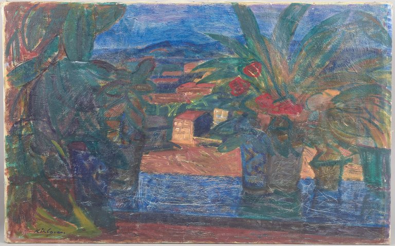 Karl Kihlgren, Provence, oil painting, listed Swedish artist.