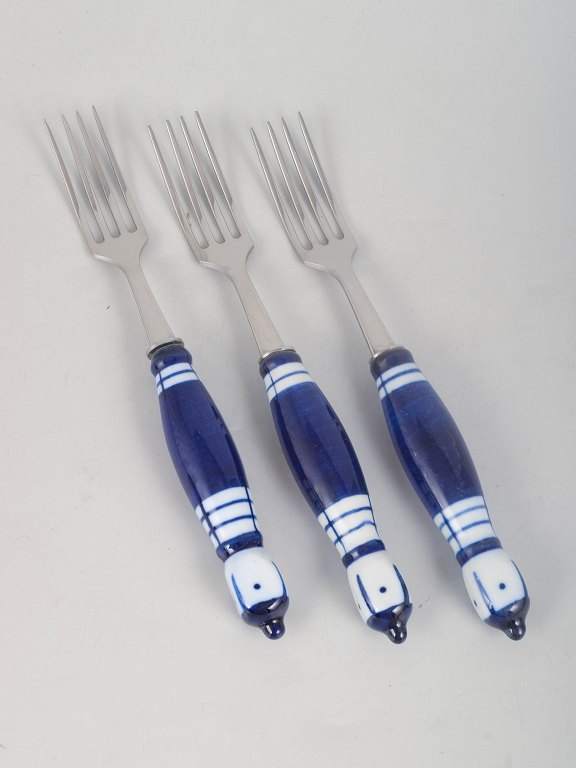 Bjørn Wiinblad for Rosenthal, set of three dinner forks.