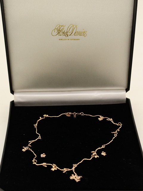 Flora Danica sterling silver necklace and ear studs